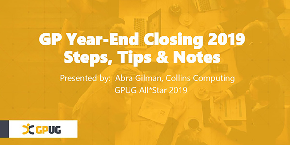 dynamics gp year end closing 2019