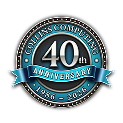 Collins Computing 40 Year Seal